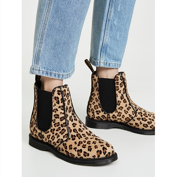 Dr. Martens Hair-On Leopard Print Chelsea Boots - Picture 3 of 6